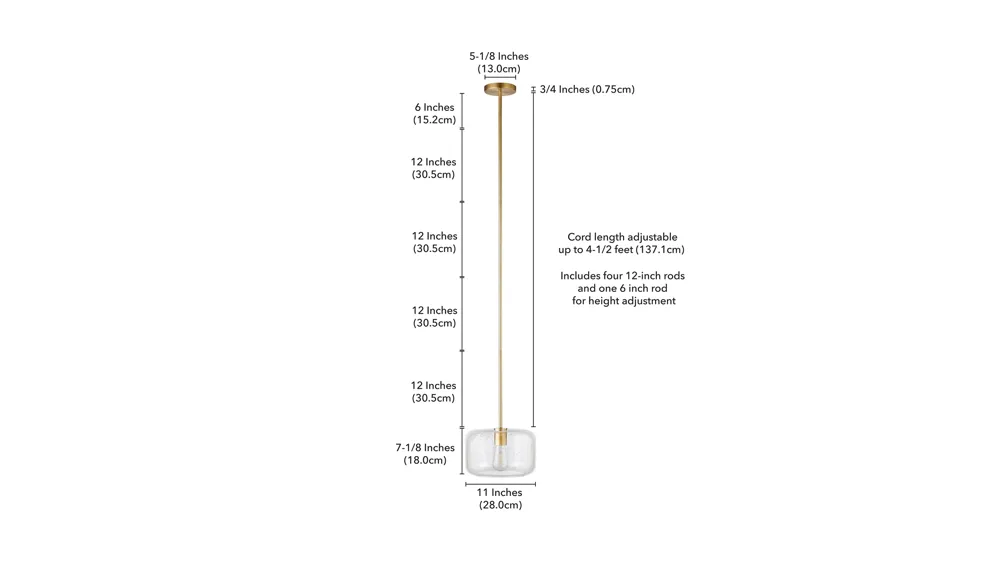Vargas Pendant Dimensions