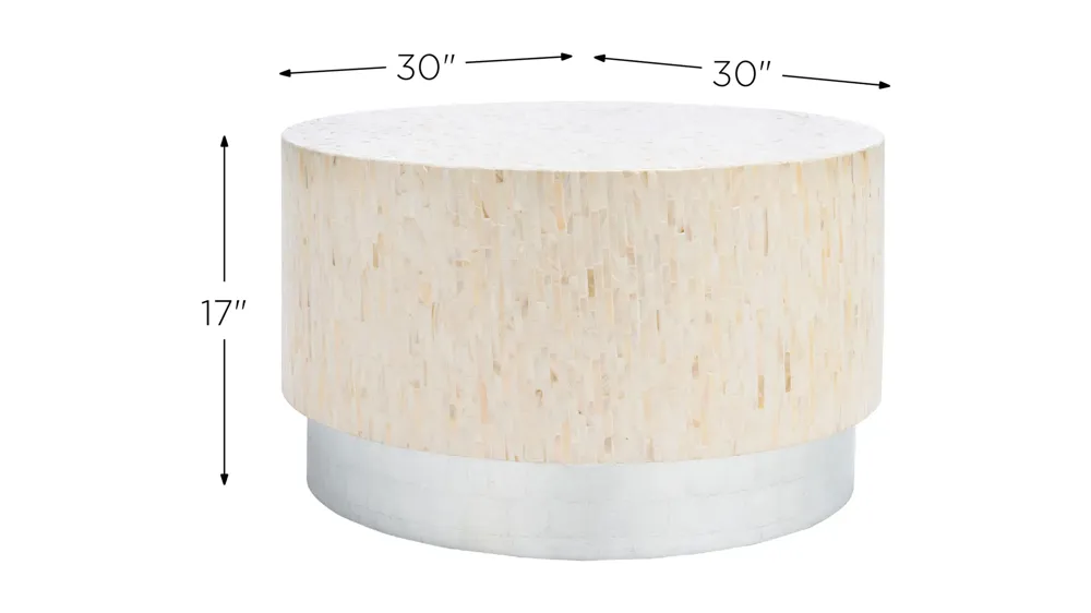Aslan Round Coffee Table Dimensions