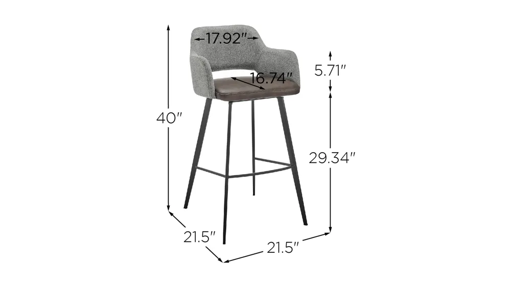 Desi Swivel Bar Stool Dimensions