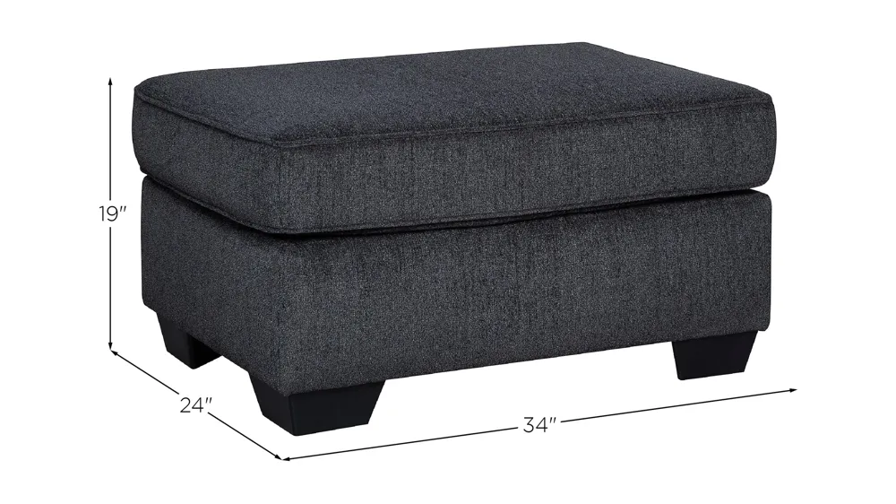 Adelson Chenille Ottoman Dimensions