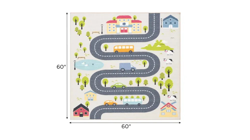 Vestal Kids' Playhouse Rug Dimensions