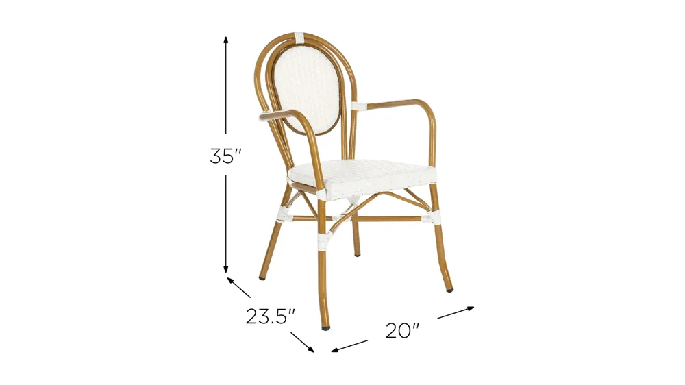 Casella Outdoor Arm Chair - Set of 2 Dimensions
