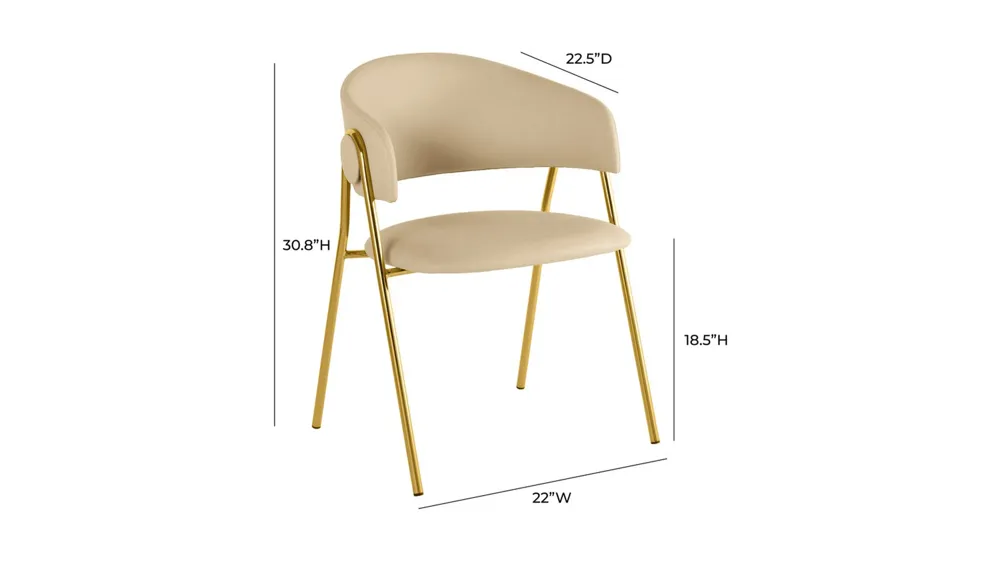 Lara Dining Chair Dimensions