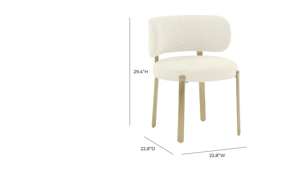 Margaret Boucle Dining Chair Dimensions