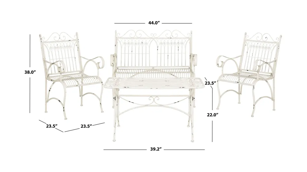 Dennings 4-pc. Patio Set Dimensions