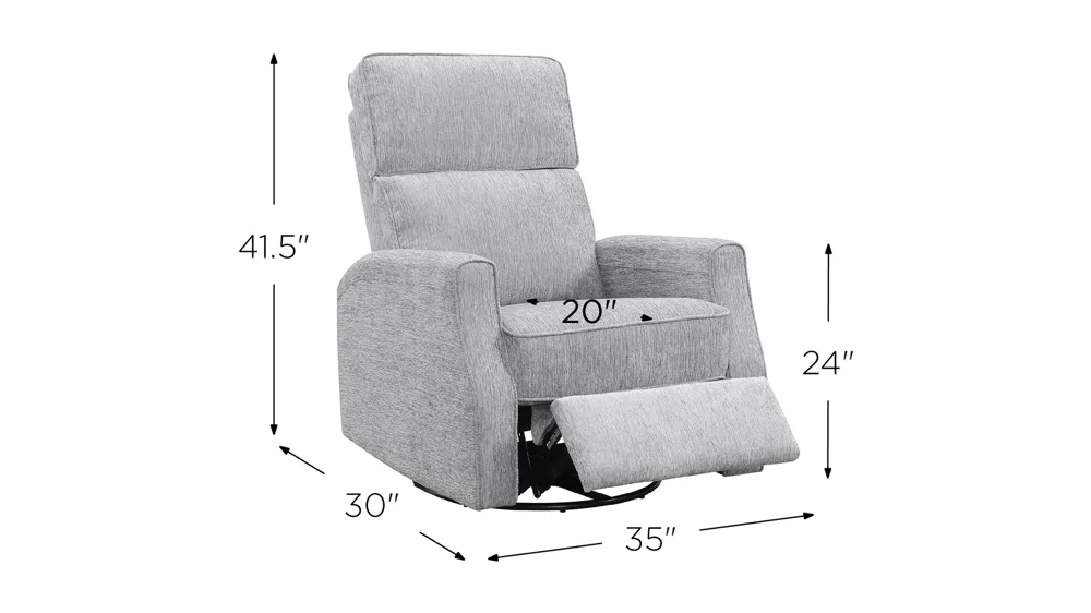 Tabor Swivel Gliding Recliner Dimensions