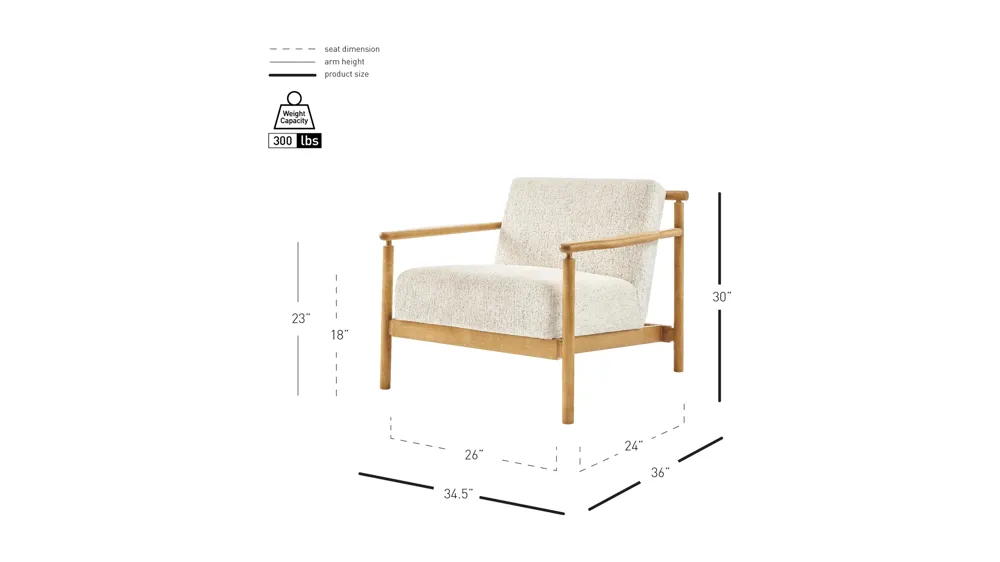 Arnold Arm Chair Dimensions