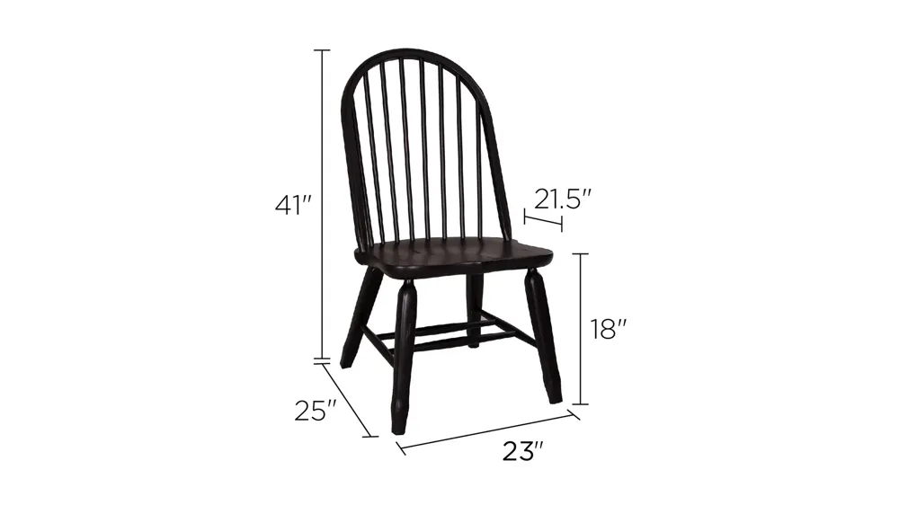 Harrietta Bow Back Dining Chair-Set of 2 Dimensions