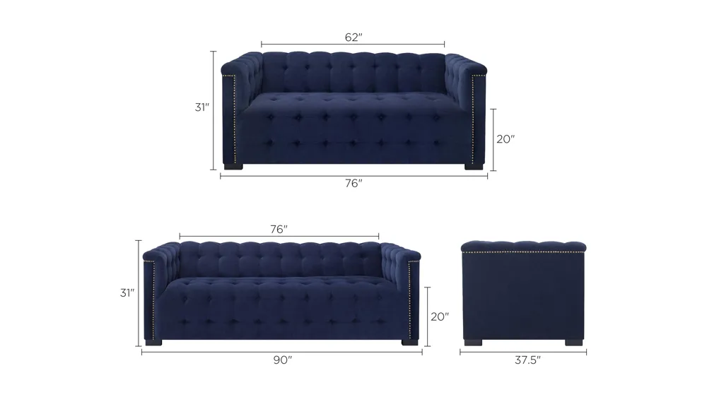 Diana Living Room Set Dimensions