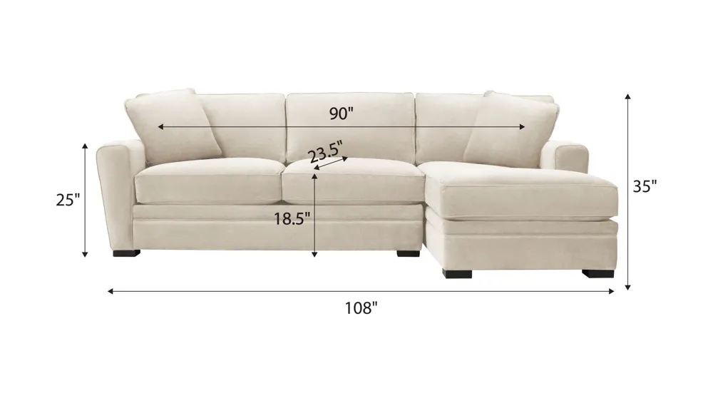 Artemis II 2-pc. Sectional Dimensions