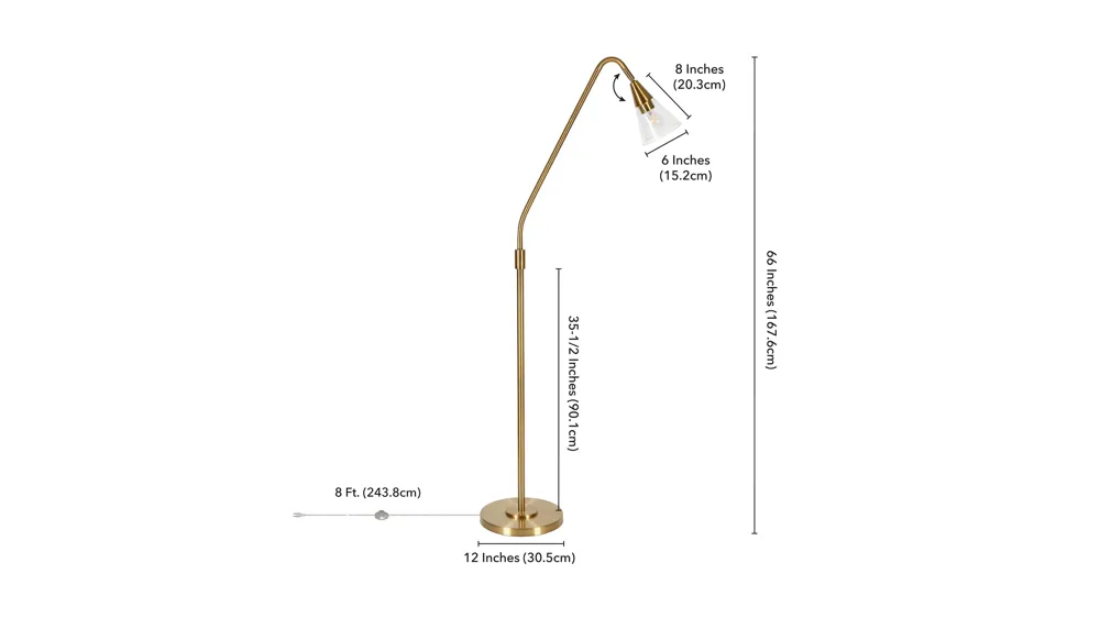 Helios Arc Floor Lamp Dimensions