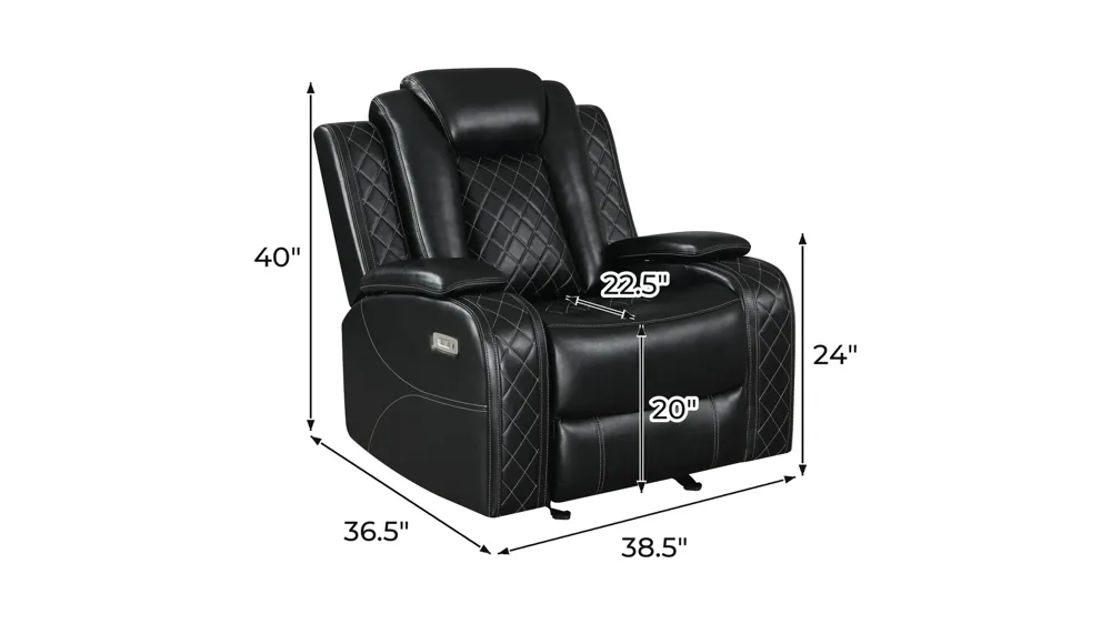 Orion II Power Glider Recliner Dimensions
