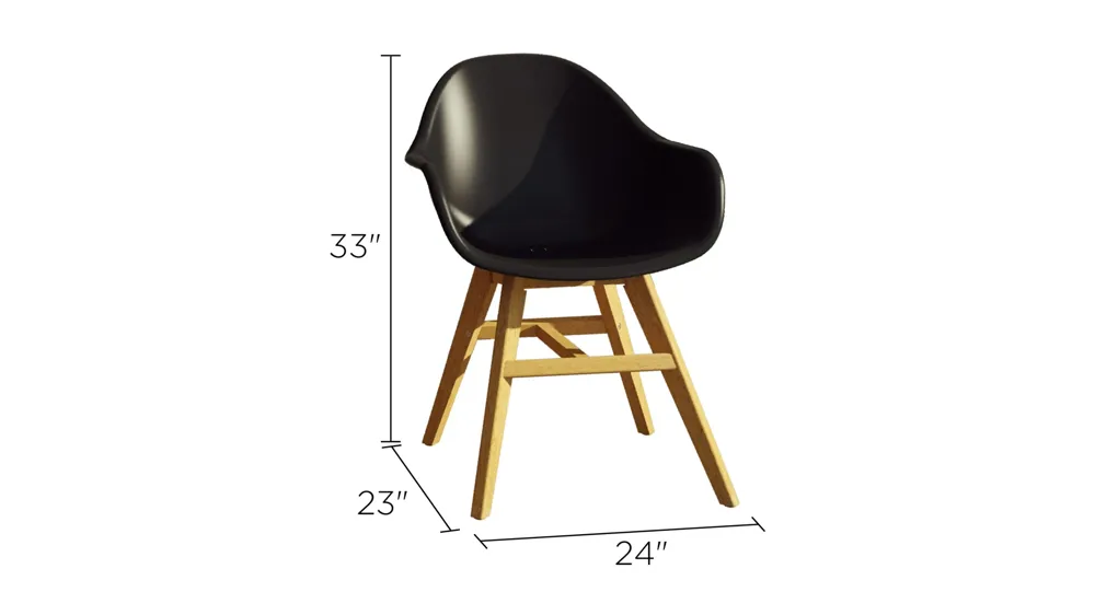 Amazonia Outdoor 4-pc. Teak Chairs Dimensions
