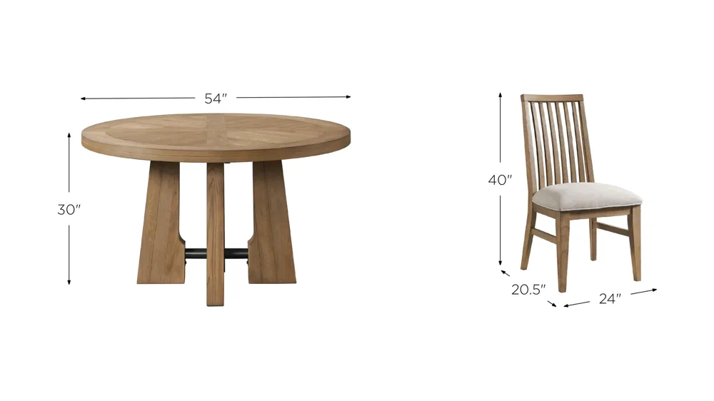 Landmark 5-Pc. Dining Set Dimensions