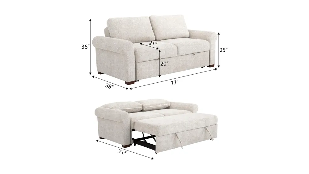 Juniper 2-pc. Sofa Dimensions