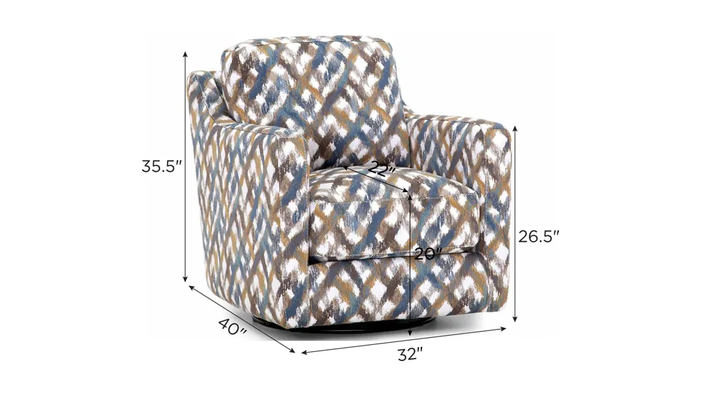 Stella Swivel Accent Chair Dimensions