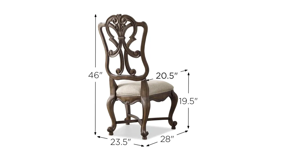 Rhapsody Side Chair - Set of 2 Dimensions