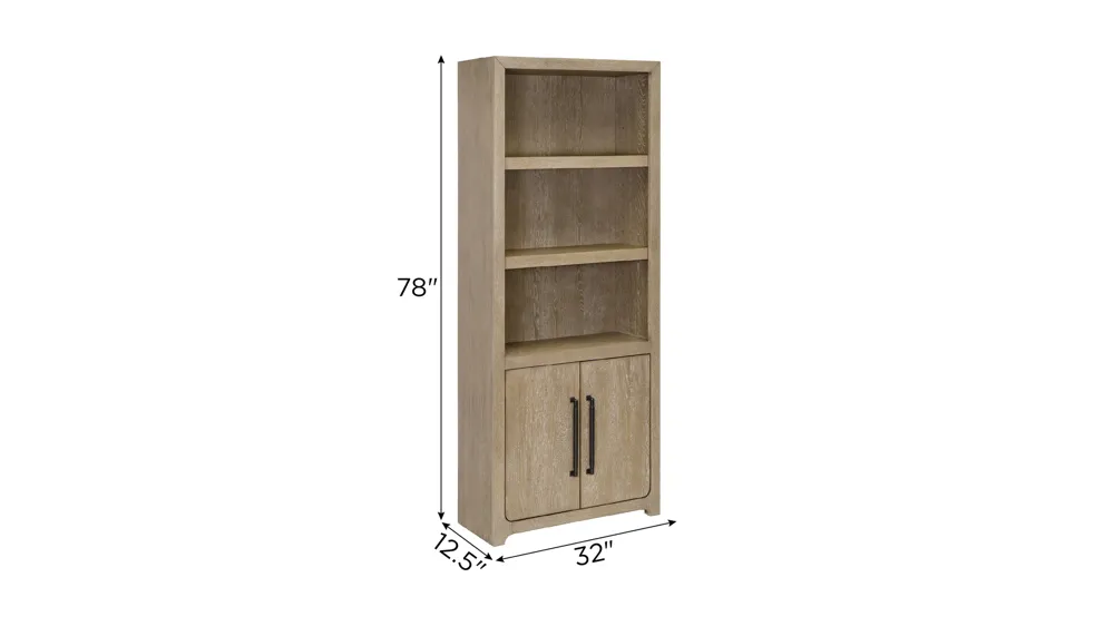Canyon Drive Bookcase w/Doors Dimensions