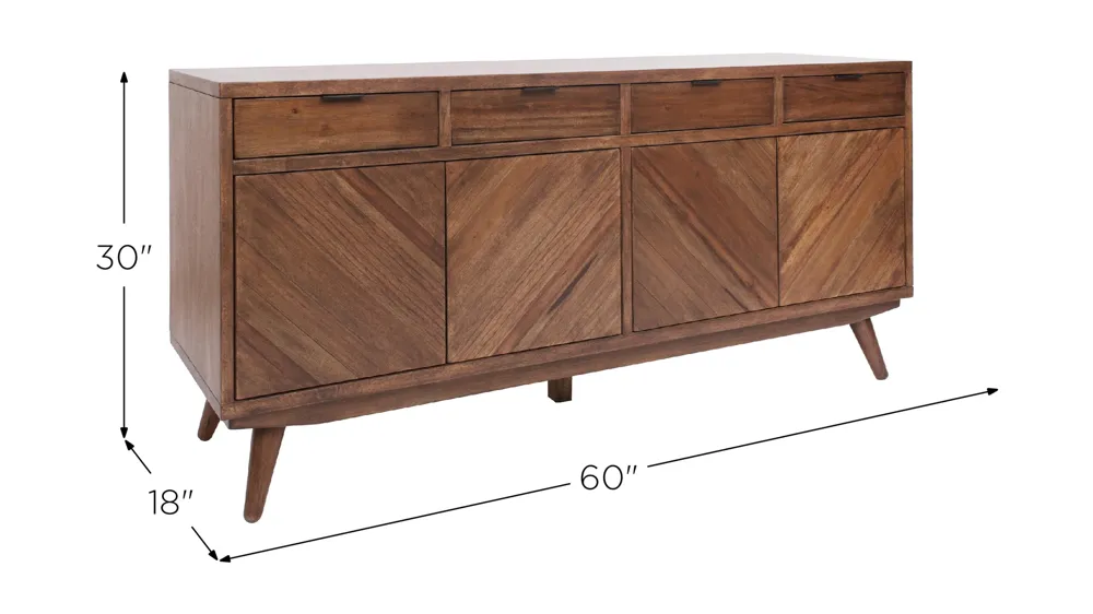 Piero Chevron Buffet Dimensions
