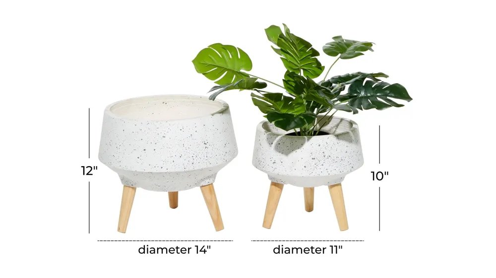 Ivy Collection Conductor Planter Set of 2 Dimensions