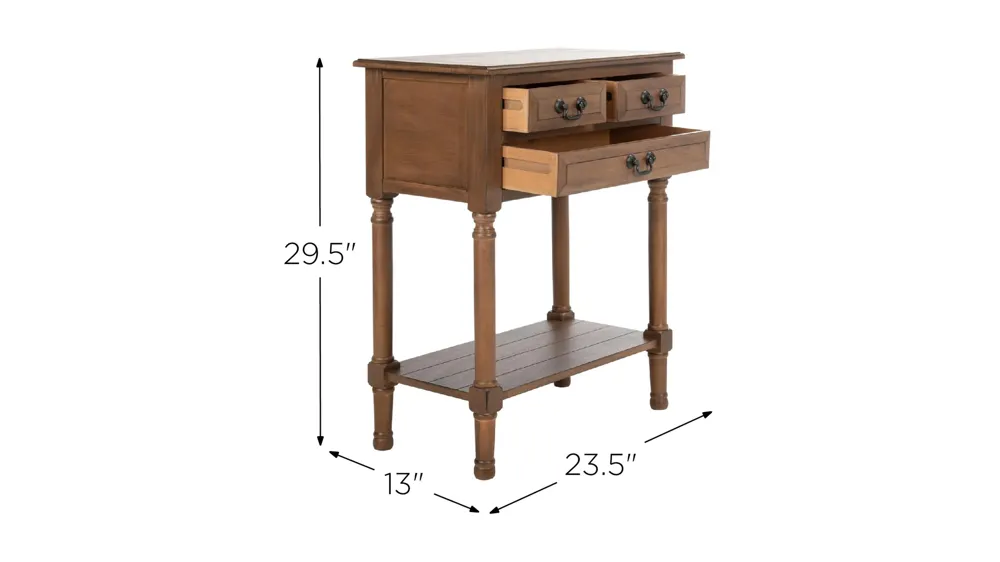 Lelia 3 Drawer Console Table Dimensions