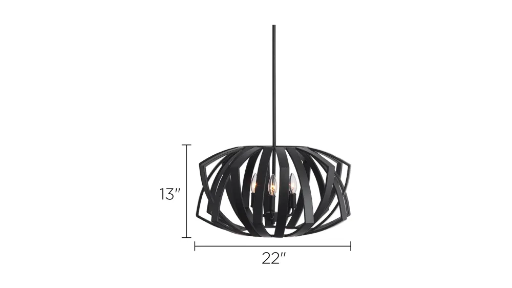 Thales Geometric Pendant Light Dimensions