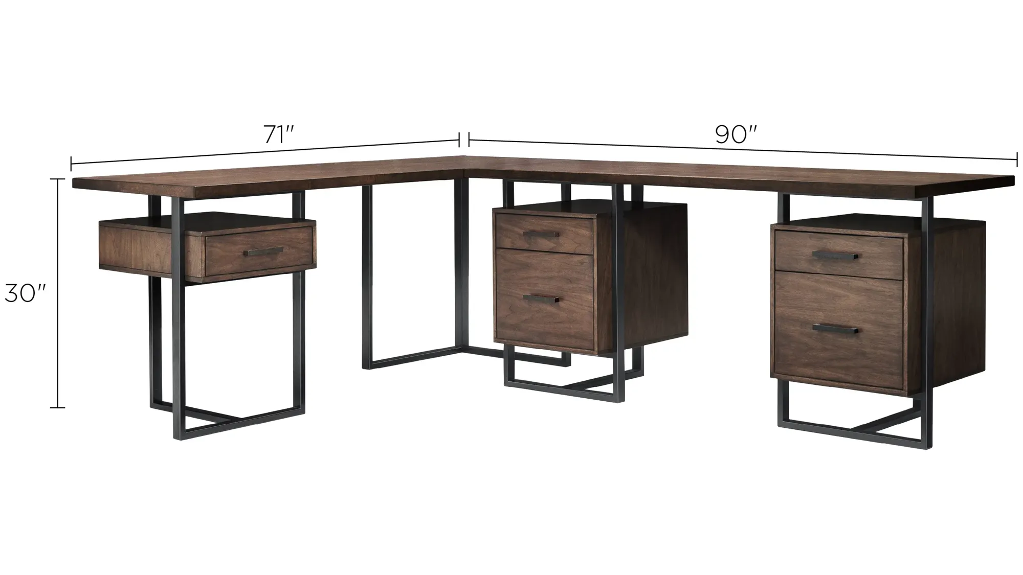 Chester Writing Desk w/ Return | Raymour & Flanigan