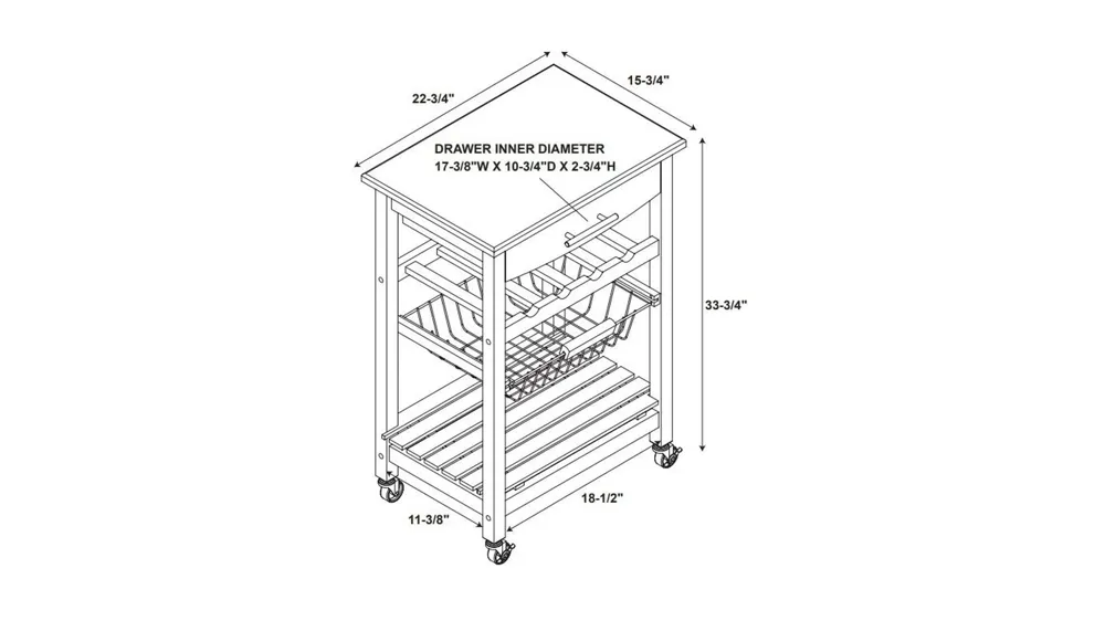 Ripley Kitchen Island Dimensions