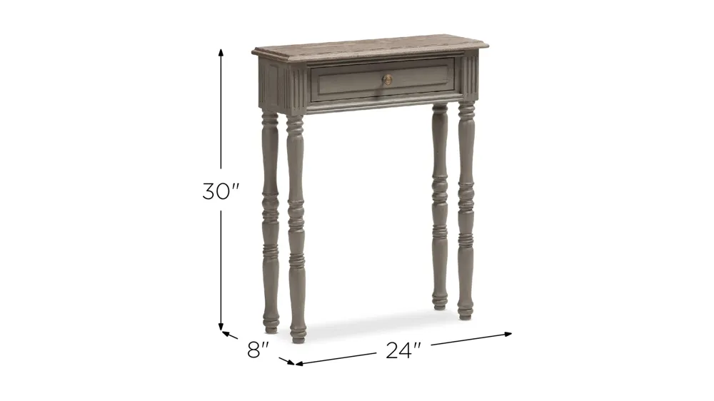 Noemie 1-Drawer Console Table Dimensions