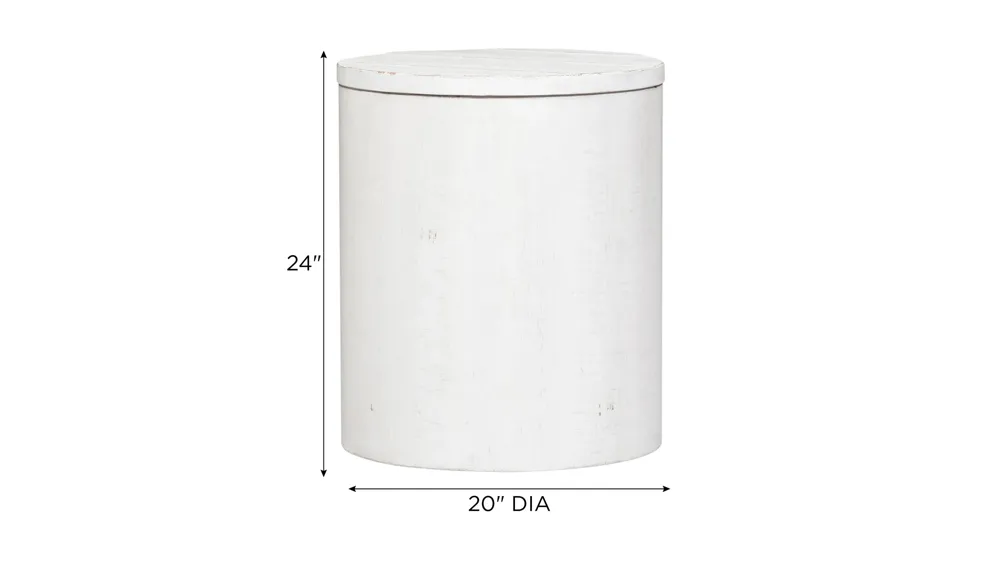 Marguerite Drum End Table Dimensions