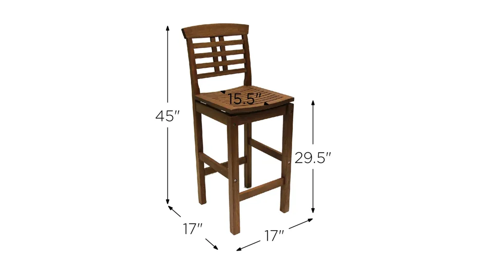 Sandpiper Outdoor Bar Chair Dimensions