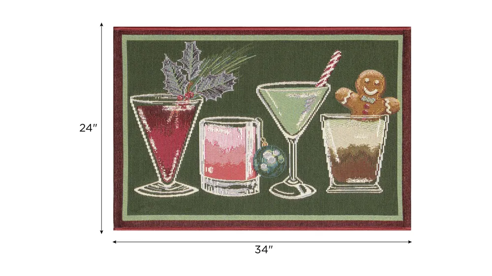 Esencia Let's Get Jolly Indoor/Outdoor Mat Dimensions
