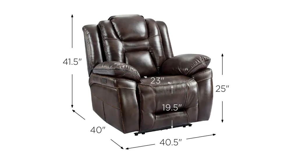 Oportuna Dual Power Recliner Dimensions