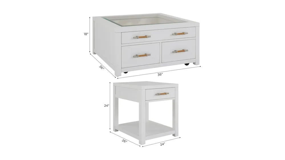 Maren 3-pc. Occassional Tables Dimensions