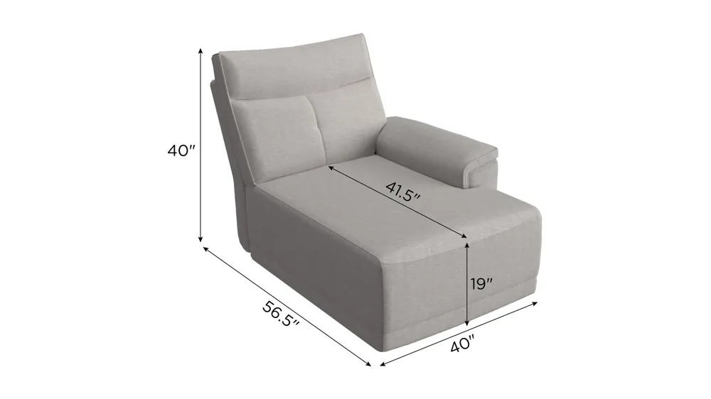 Graceland Right Arm Facing Chaise Dimensions
