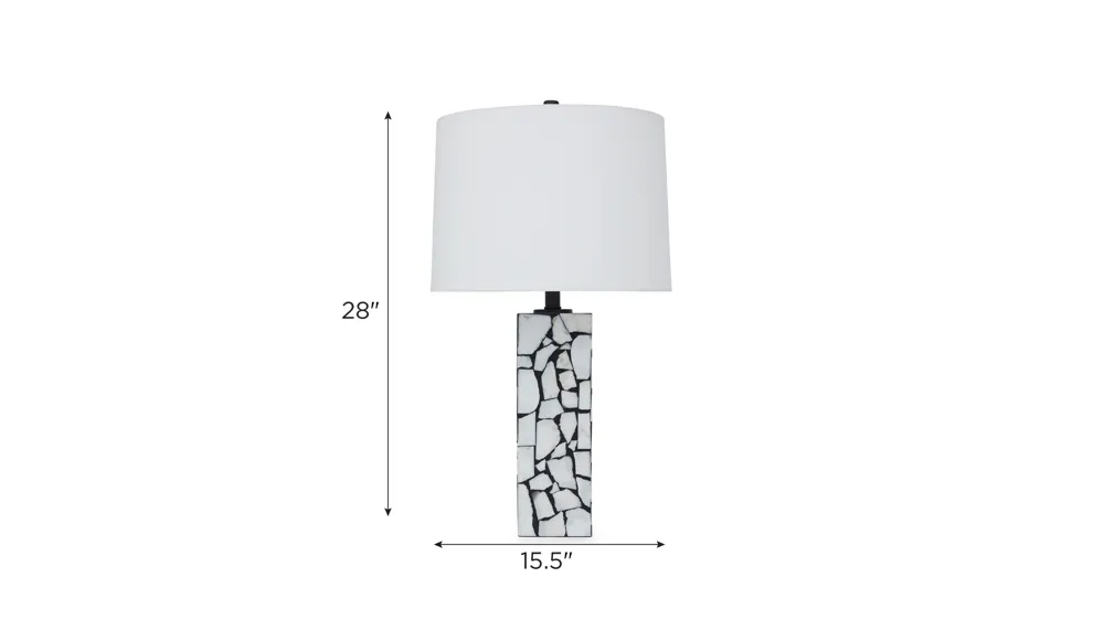Macaria Marble Table Lamp Dimensions