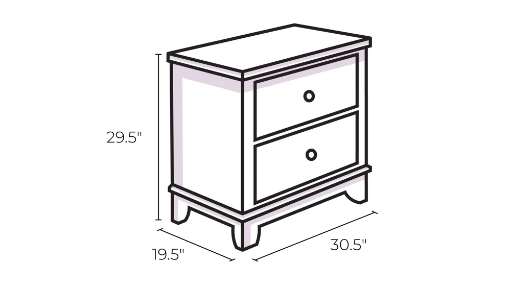 Weston Hills Nightstand Dimensions