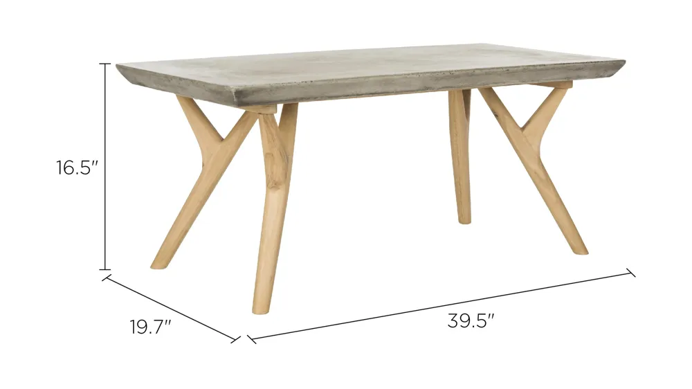Pacey Indoor/Outdoor Coffee Table Dimensions