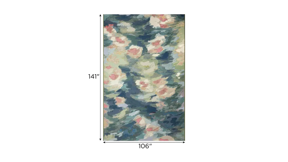Marina Watercolor Pond Indoor/Outdoor Area Rug Dimensions