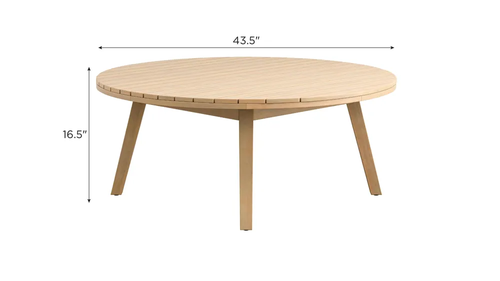 Wesley Outdoor Patio Coffee Table Dimensions
