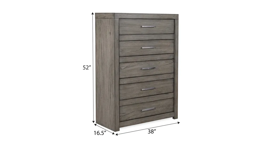 Modern Loft 5 Drawer Chest Dimensions