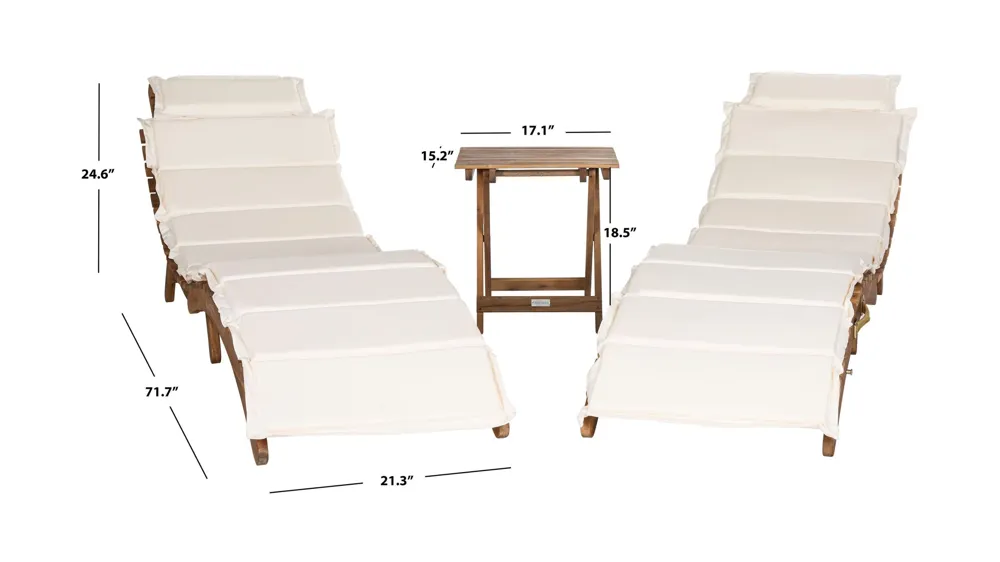 Babylon 3-pc. Patio Set Dimensions