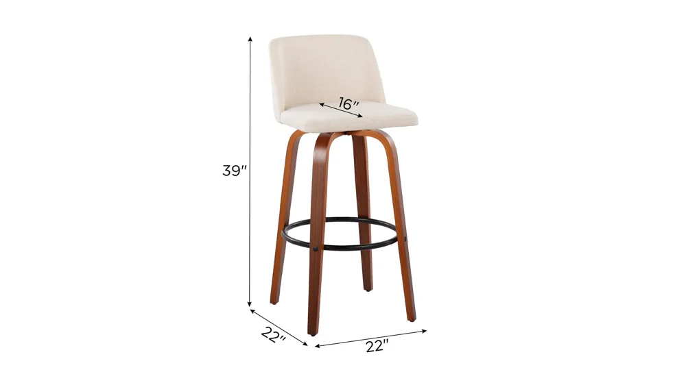 Toriano Barstool - Set of 2 Dimensions