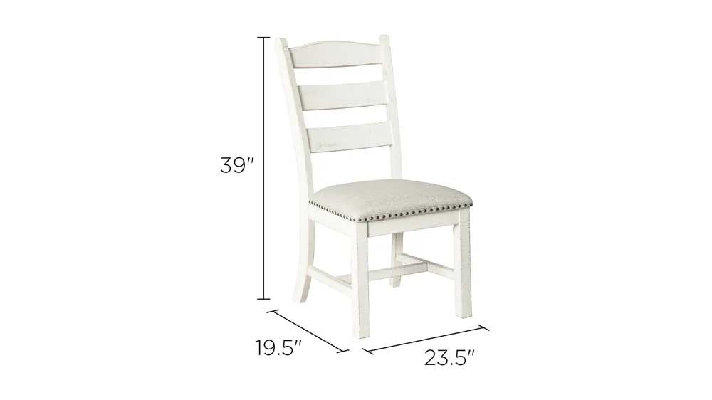 Valebeck Upholstered Dining Chair Set of 2 Dimensions