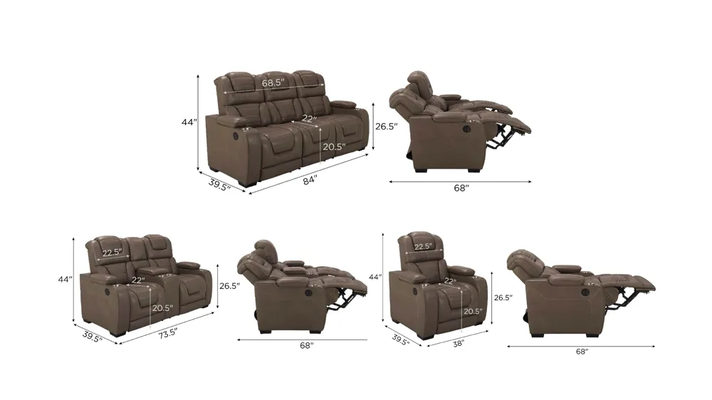 Othello Living Room Set Dimensions