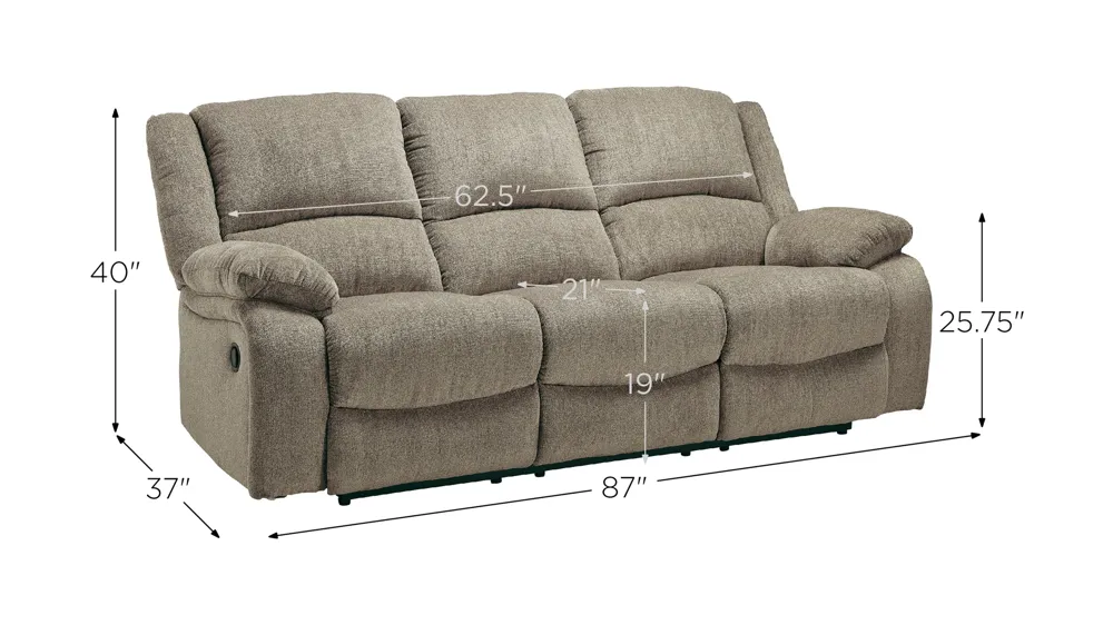 Molven Reclining Sofa Dimensions