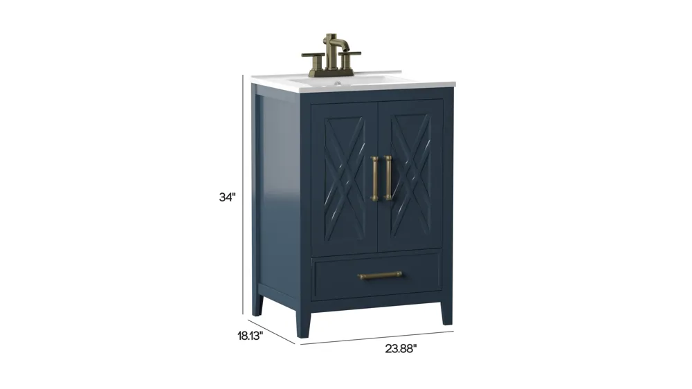 Cynthia 24" Single Bathroom Vanity Dimensions
