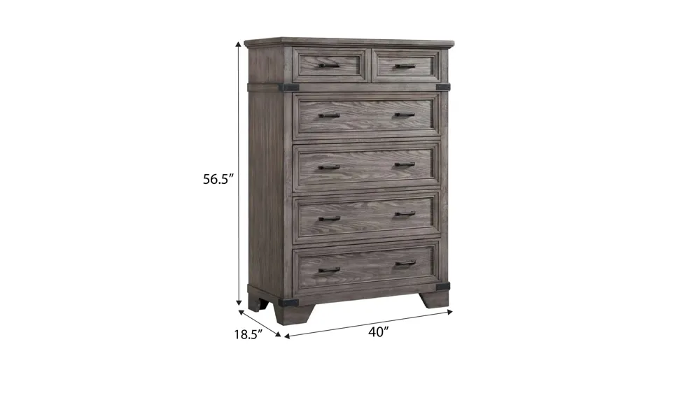 Forge 5-Drawer Standard Bedroom Chest Dimensions