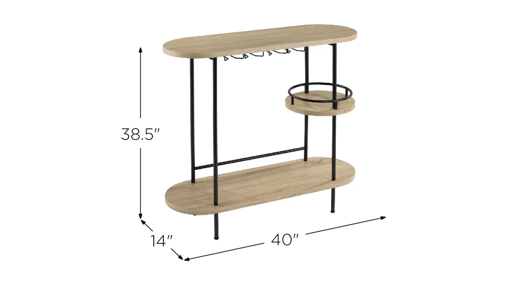 Rochester Wine/Bar Table Dimensions