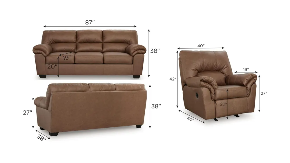 Livingstone Living Room Set Dimensions